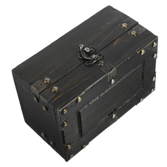 Hytrove 1Pack Large Treasure Chest Box for Special Occasions present Giving Wooden Storage Organizer 17.0X10.7X9.0in