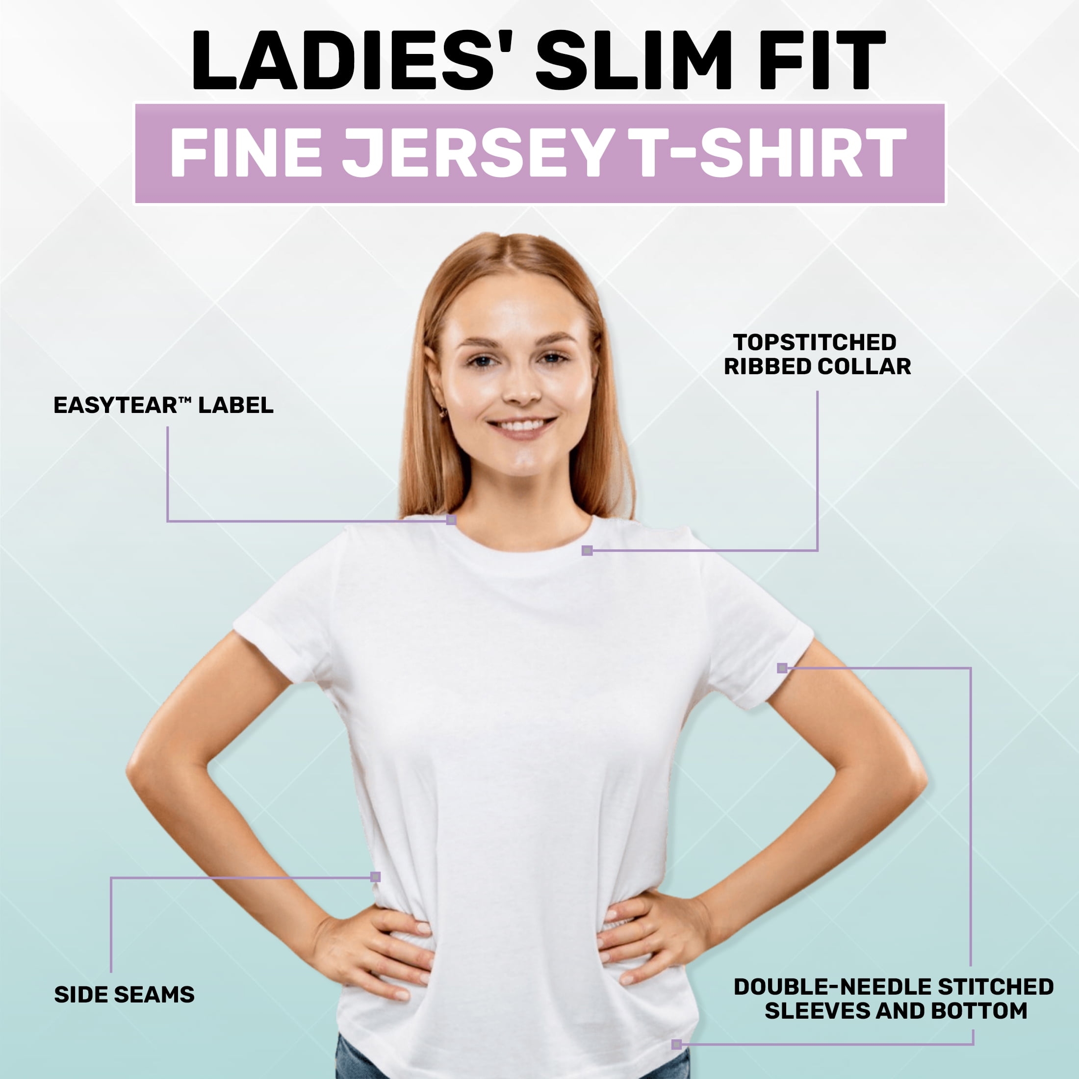 Aquaguard Women's Longer Length T-shirt Slimfit Shortsleeve-3 Pack