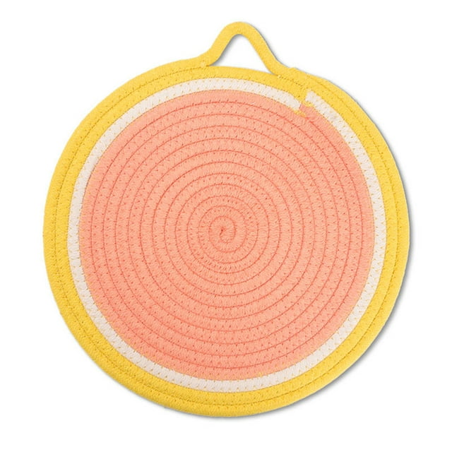 CAROOTU Colorful Cotton Rope Coasters Heat Insulation Placemats Simple Style Kitchen Accessories for Home Restaurant