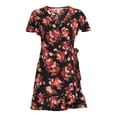 thumbnail image 2 of Nine.Eight Women Flutter Sleeve Short Wrap Dress, 2 of 5