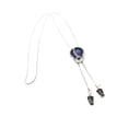 thumbnail image 1 of Collar largo Yinane de cadena de suéter con colgante gris, 1 of 5
