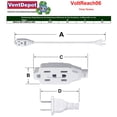 thumbnail image 3 of Cables Multicontacto Oficina VoltReach06 5Pzas 5x6m 16 AWG 3 Contactos 127V 7A ABS/Cobre Blanco., 3 of 3