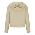 thumbnail image 4 of Simua Crop Hoodie Women's Casual Cute Zipper Hoodies Long Sleeve Cropped Sweatshirt Pullover Tops Sweater Shirts Khaki,XL, 4 of 7