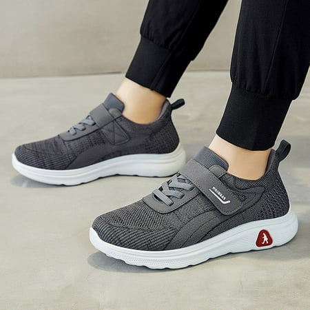 

PhoneSoap Fashion Summer And Autumn Men Fly Woven Mesh Breathable And Comfortable Slip On Grey