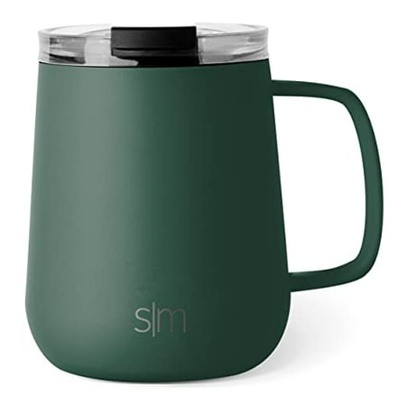 

Simple Modern Travel Coffee Mug with Lid and Handle | Reusable Insulated Stainless Steel Cold Brew Iced Coffee Tumbler and Tea Cup | Voyager Collection | 12oz (350ml) | Forest
