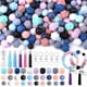 thumbnail image 1 of 121 Piezas de Cuentas de Silicona para Kit de Fabricación de Llaveros, Cuentas Multicolores de Cuentas Sueltas de Silicona A Granel para Pulsera de Collar de Bricolaje, 1 of 5