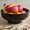 Black, variant on Wood Fruit Bowl For Kitchen Counter 12-inch Diameter Large Wooden