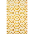 thumbnail image 2 of Safavieh Dip Dye Anglia Distressed Wool Area Rug, Ivory/Gold, 3' x 5', 2 of 7