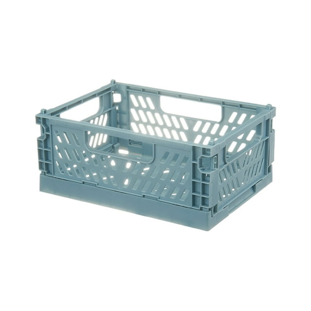 Yhmxh Folding Home Desktop Storage Basket Office Storage Plastic Box Space Saving Multifunctional Storage Basket Shoe Storage Storage Bins Closet Organizers and Storage Storage Containers