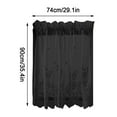 thumbnail image 3 of 1 Pc Sheer Kitchen Valances Curtains 2Pcs Vintage Lace Short Curtains, Cream Floral Embroidered Voile Cafe Curtain for Bedroom Living Room Bathroom Windows Decor, 29.1x35.4 Inch, Black, 3 of 9