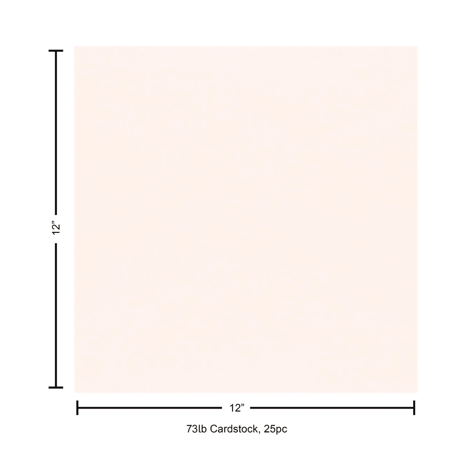 PA Paper Accents Muslin Cardstock 12" x 12" Peach Blush, 73lb colored cardstock paper for card making, scrapbooking, printing, quilling and crafts, 25 piece pack