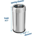 thumbnail image 5 of Halo  16 Gal Stainless Steel Rectangular Open Top Trash Can, 5 of 5
