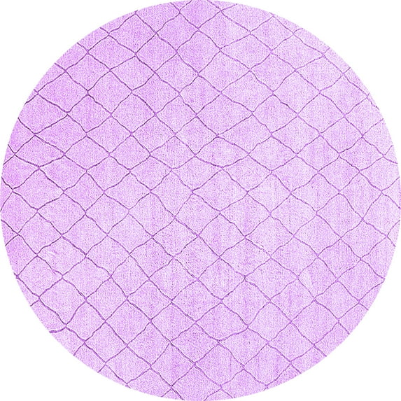Ahgly Company Indoor Round Oriental Purple Industrial Area Rugs, 6' Round