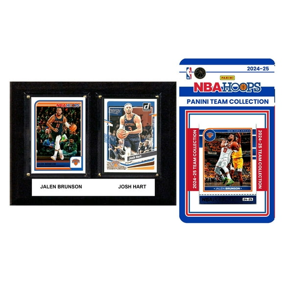 New York Knicks 6" x 8" Player Plaque & 2024 Team Trading Card Set
