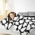 thumbnail image 4 of jejeloiu Trick Or Treat Queen Comforter Set,Spooky White Ghost Bedding Sets,Happy Halloween Bedding Comforter Set For Child,Breathable Home Decor Reversible,3-Piece, 4 of 8
