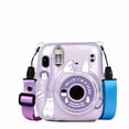 thumbnail image 4 of For Fujifilm Instax Mini 11 Camera - 3-in-1 Clear Crystal Protective Case Set with Photo Pocket, Shoulder Strap & Stickers, Transparent Hard Shell, 4 of 11