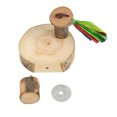 thumbnail image 1 of Plataforma de soporte de madera redonda para pájaros, plataforma de percha para jaula de pájaros resistente y gruesa Natural para cacatúa, periquito S, 1 of 5