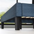 thumbnail image 3 of Zinus Upholstered Navy Button Detailed Fabric Platform Bed / Queen, 3 of 7