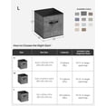 thumbnail image 4 of Juego de 6 cubos de almacenamiento SONGMICS Classic, color negro, 33 x 33 cm, 4 of 7