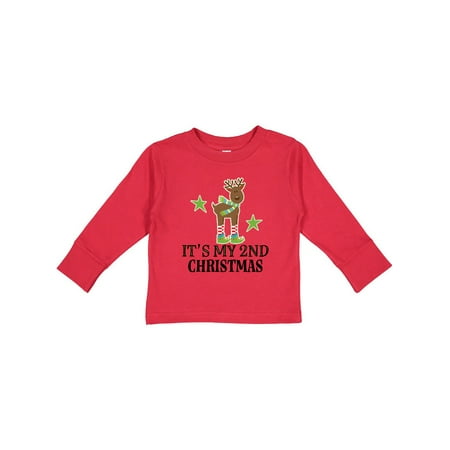 

Inktastic 2nd Christmas Reindeer Gift Toddler Boy or Toddler Girl Long Sleeve T-Shirt