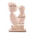 thumbnail image 2 of Mother's Day Parent-Child Wooden Desk Figurine, Mothers Day Decorations Desk Figurine, Sentimental "To My Mom" Desktop Plaque, Creative Home Decor Mothers Day Gifts 1Pcs, 2 of 6
