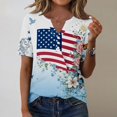 thumbnail image 2 of MEICHEN Womens Tops Summer Graphic Tees Short Sleeve Patriotic Blouse Usa 250th Anniversary T Shirt V Neck Shirt, 2 of 6