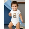 thumbnail image 2 of Cute Dogs On Shelves Bodysuit Infant -Image by Shutterstock,  6 Months, 2 of 4