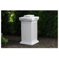 . Savannah Column Plastic Storage and Waste Bin, 30 gal White