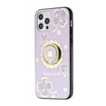 thumbnail image 5 of For Samsung Galaxy S23 Ultra Diamonds 3D Bling Sparkly Glitter Ornaments Engraving Hybrid Stand Fashion Cover ,Xpm Phone Case [ Purple Good Luck Floral ], 5 of 7