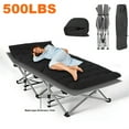 thumbnail image 4 of 500/600/700LBS Folding Camping Cot for Adults, with/without Mattress, Portable Outdoor Sleeping Bed with Carry Bag, Heavy-Duty Camp Bed for Tent, Camping & Outdoor Use, 4 of 18