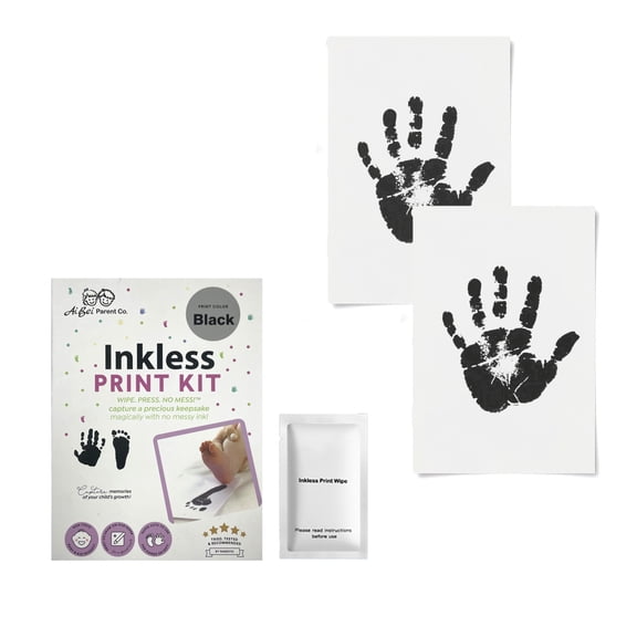 2 Pack Inkless Hand and Footprint Kit, Newborn Baby Footprint Ink Pad for Dog Paw Print Kit, Clean Touch Baby Foot Printing Kit, No Ink Baby Footprint Ink Pad, Newborn Safe Inkless Pad