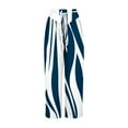 thumbnail image 5 of Pants for Women, Womens Fashionable Striped Printed Drawstring Wide Leg Pants, 5 of 5