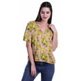 thumbnail image 2 of Moomaya Printed Casual Top For Womens V-Neck Summer Top Short Sleeve Blouse T-shirt, 2 of 6