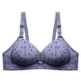 thumbnail image 3 of Gibobby Women's Full Figure Beauty Back Smoothing Bra, 4 Way Stretch Fabric, Lightly Lined Cups up[Blue,40], 3 of 3