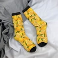 thumbnail image 5 of Pofeuu Yellow Limes Print Crew Socks, Adult Running Hiking Socks for Youth and Adult, 5 of 6