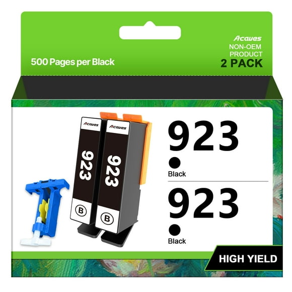 Cartuchos de tinta Acaves 923 negros de alto rendimiento para HP 923XL