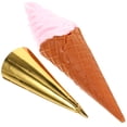 thumbnail image 3 of KAKOWELY Cono de helado artificial, modelo de helado falso, simulación de postre, modelo de exhibición de cono de helado falso, 3 of 5