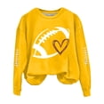 thumbnail image 3 of Yellow Hoodies for Women Funny Football Shirts for Women Football Mom Sweatshirt Women's Crewneck Sweatshirt Going Out Tops, 3 of 4