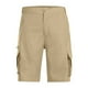 thumbnail image 3 of Ceisia Men's Solid Color Cargo Shorts, Multi-Pocket Elastic Waist Button Fly Casual Shorts for Men Khaki XXXL Gifts, 3 of 6