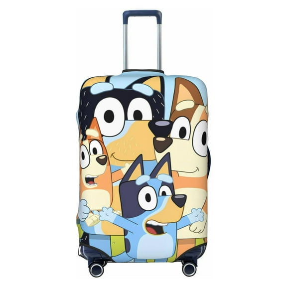 Saiise Bluey Luggage Suitcase Covers Elastic Washable Luggage Protector Travel Suitcase Protective Cover For Unisex Fits 18-32 Inch Luggage(No luggage included)