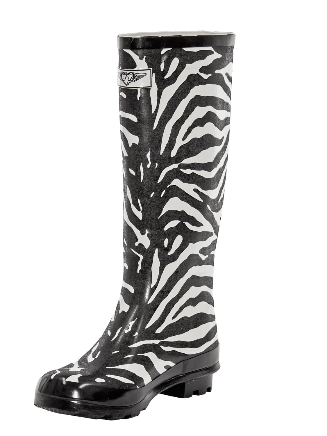 safety vitality Torches Women Rubber Rain Boots with Cotton Lining, Zebra Print - Walmart.com