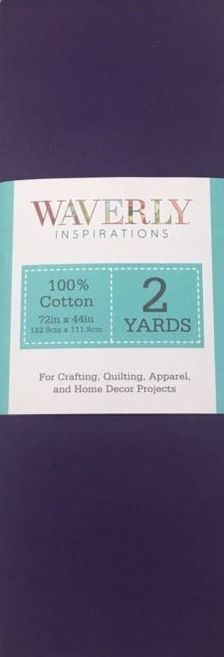 (2 pack) Waverly Inspirations 44\" x 2 yards 100% Cotton Sewing & Craft Fabric, Purple