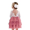 thumbnail image 1 of Ropa para niños Encaje en la espalda A-Line Straight Tutu Tulle Girls Party Dresstag130 (5-6T) Gao Jinjia LED, 1 of 2