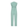 thumbnail image 4 of jjayotai Womens Casual Jumpsuits, Twisted Back Onesie Rompers Sleeveless Baggy Solid Loose Fit Overalls Jumpers Mint Green XXL, 4 of 9