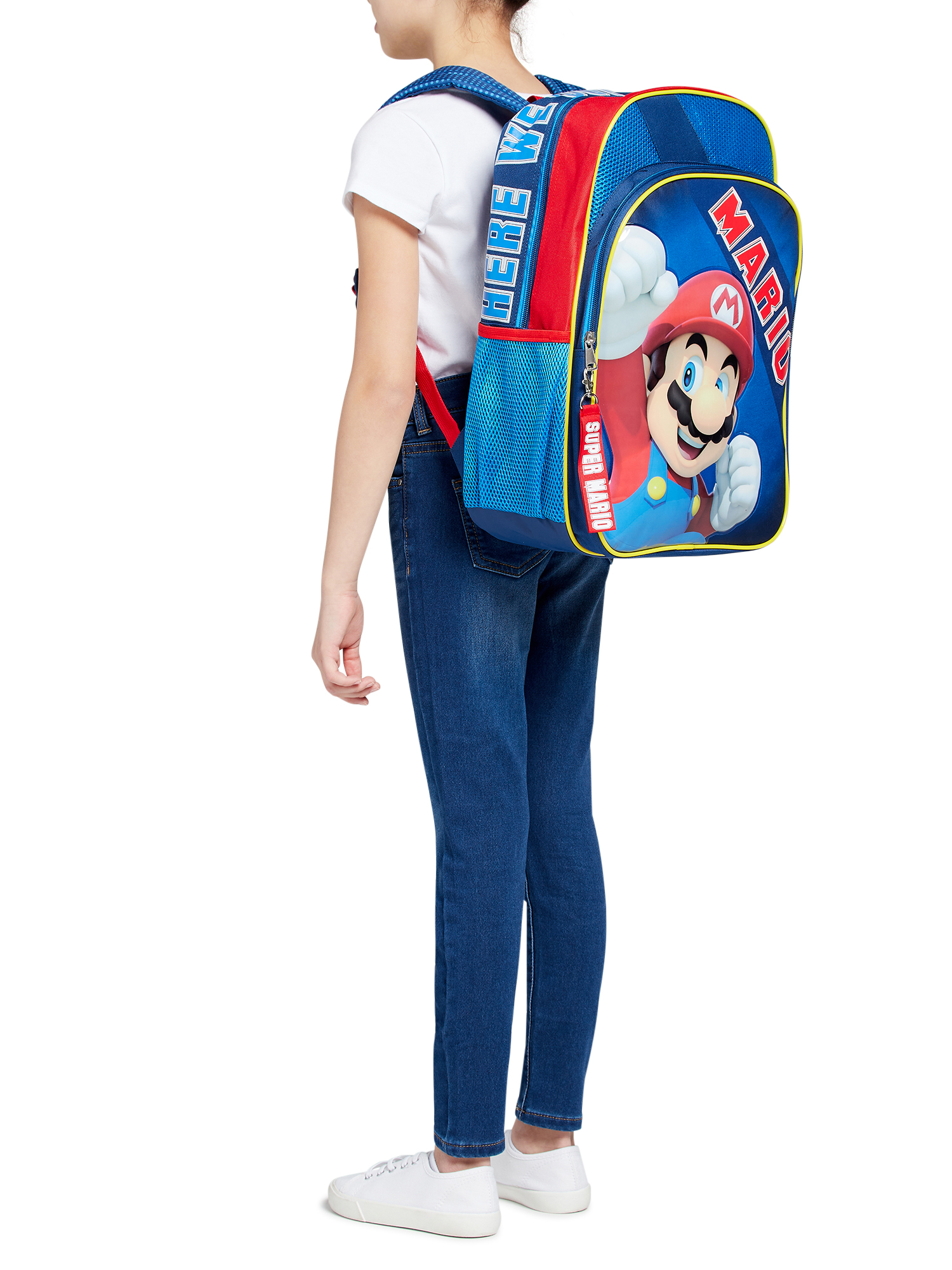 Nintendo Super Mario Bros. Kids’ Backpack Blue Red - image 5 of 5