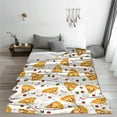 thumbnail image 5 of Cute Cartoon Pizza Blanket Funny Food Lightweight Throw Blanket for Women Men Soft Cozy Fleece Bed Couch Living Room Blanket for Kids Girls Boys\u2014All Season X-Small 40x30In ( Toddler ) PET, 5 of 6
