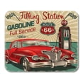 thumbnail image 1 of KDAGR Route Filling Station Retro Poster Vintage Car Gas Sign Classic Mousepad Mouse Pad Mouse Mat 9x10 inch, 1 of 1