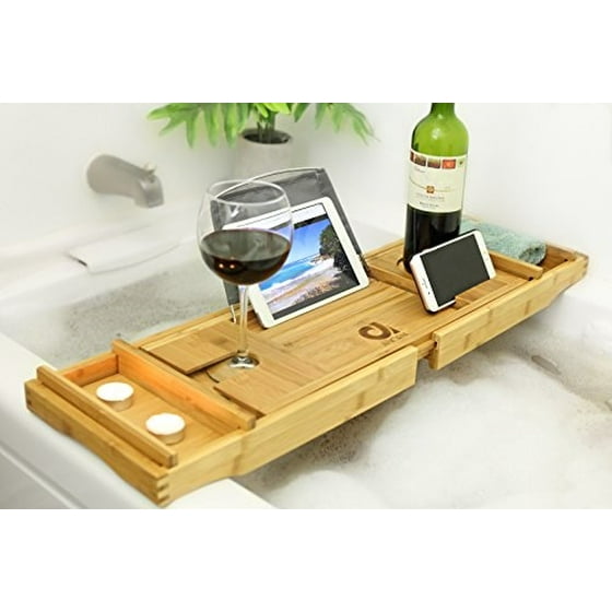Adorn Bamboo Bathtub Caddy Bath Tub Tray Expands Up To 43 Adorn Bamboo Bathtub Caddy Bath Tub Tray Expands Up To 43 Com