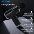 thumbnail image 3 of Mini Massage Gun 3200 RPM 6 Modes Deep Tissue Fascia Massager Low Noise for Gym Post Workout Black, 3 of 7