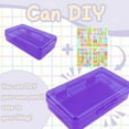 thumbnail image 4 of Purple Pencil Case, Pencil Box, Crayon Box, Plastic Pencil Box, Large Capacity Pencil Case, Hard Pencil Case Organizer, Clear Pencil Case, Purple Pencil Box Organizer, Big Pencil Case, Pencil Boxes, 4 of 7